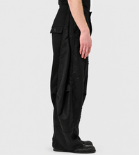 Giovanni Cavagna - Cross-Stitch Back Pocket Trousers Black