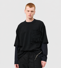 Giovanni Cavagna - Layered Long Sleeve T-Shirt Black