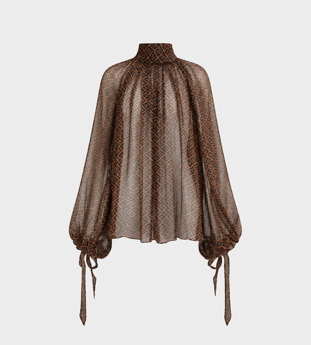 INTO THE EAST - Diamond Lattice Twill Top Rusty Brown