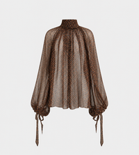 INTO THE EAST - Diamond Lattice Twill Top Rusty Brown
