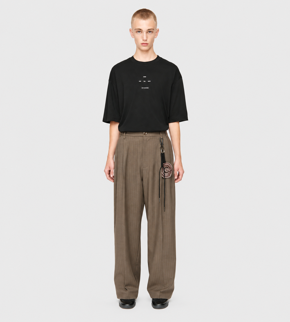 SONG FOR THE MUTE - Wide Double Pleated Pant Taupe