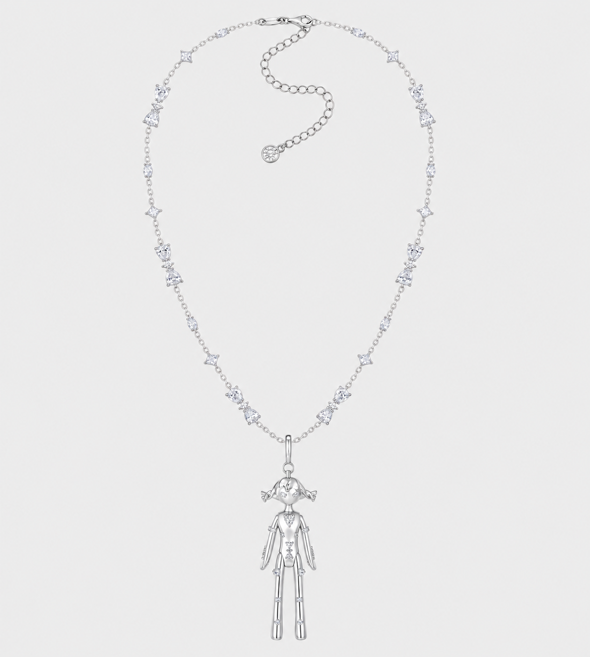 YVMIN - Small Girl Necklace Silver