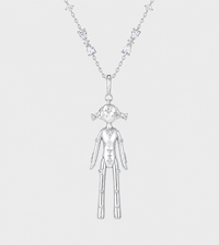 YVMIN - Small Girl Necklace Silver