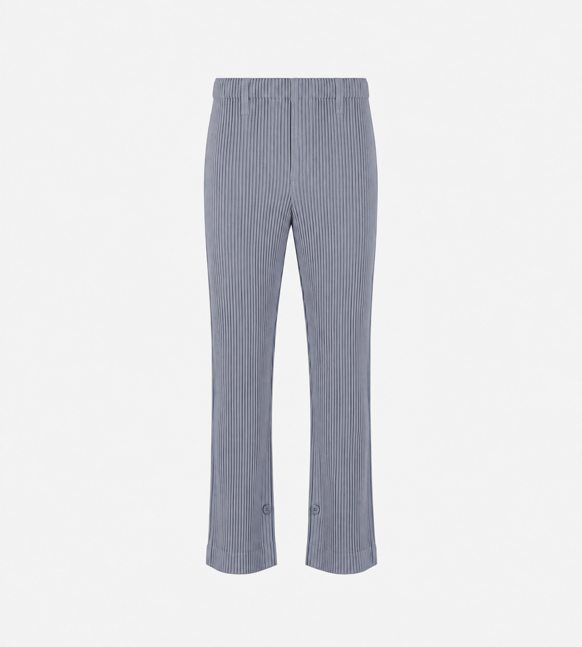 HOMME PLISSE ISSEY MIYAKE - Kersey Pleats Straight-Leg Trousers Blue Grey