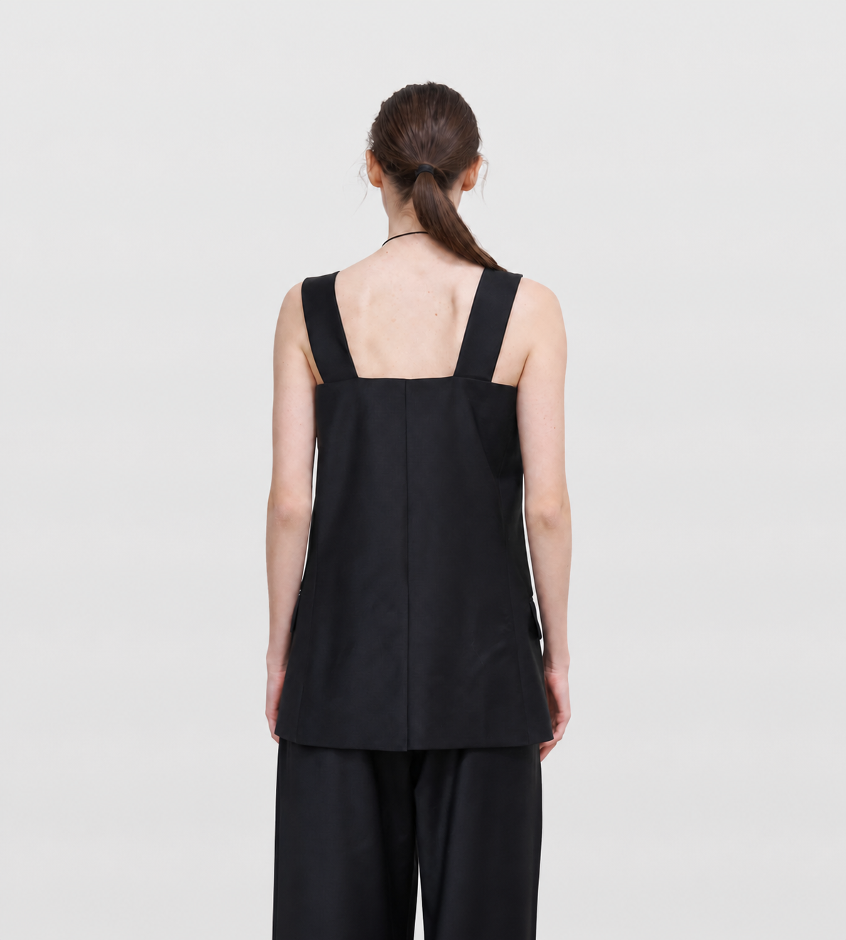 LITKOVSKA - Wool-Blend Tailored Vest Blk