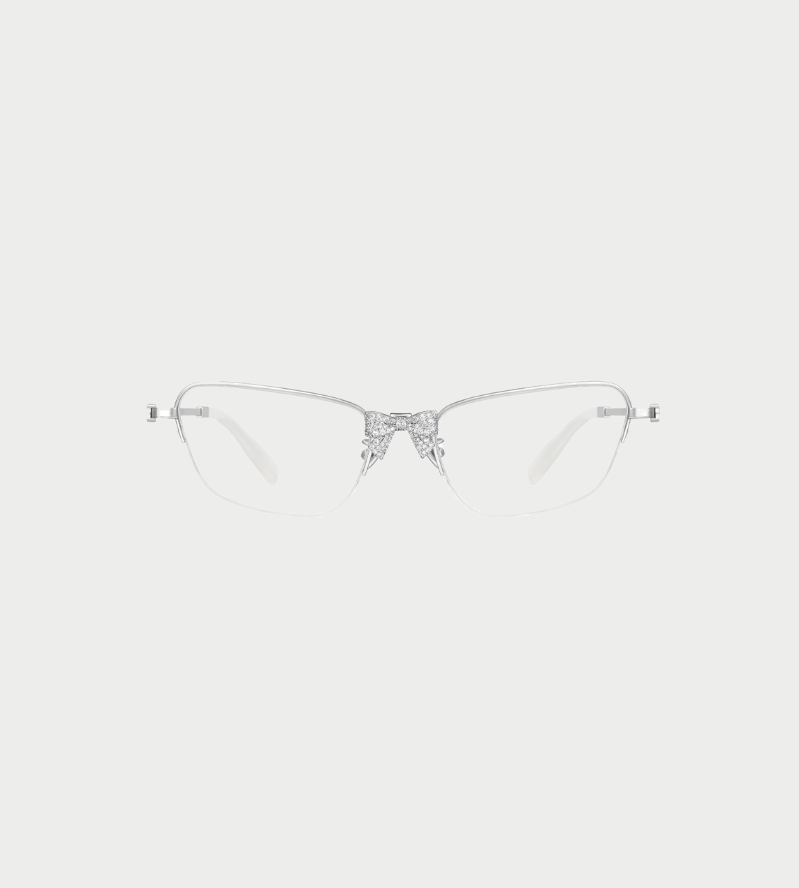 Crystal Bowknot Glasses Silver