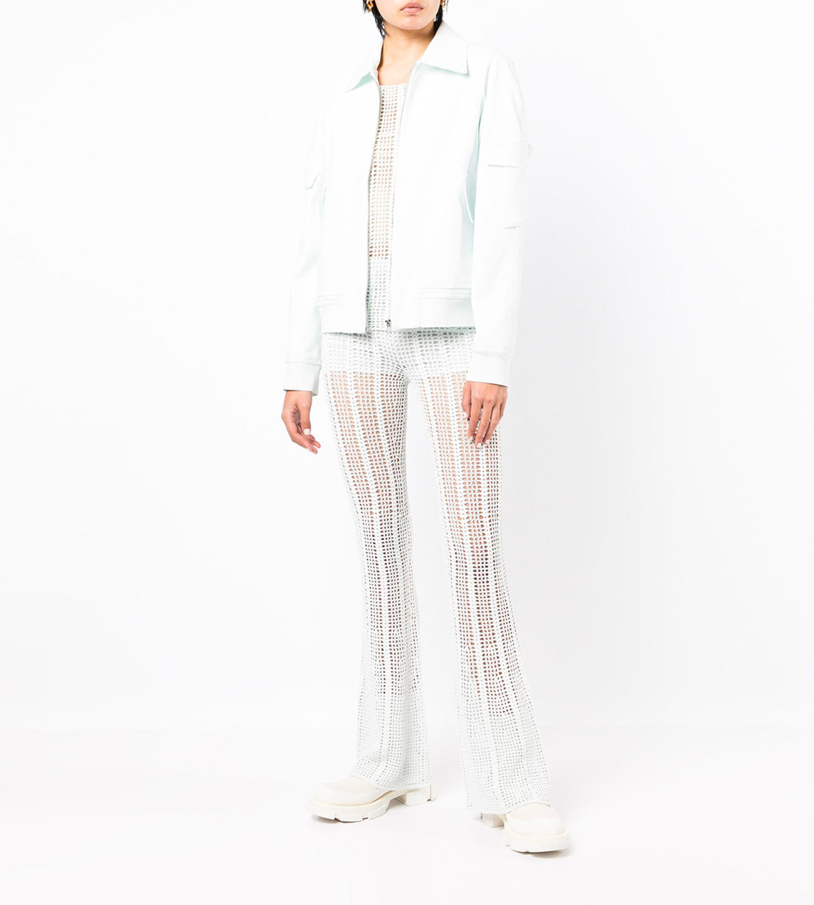 Dion Lee - Bias Cotton Bomber Clear Blue