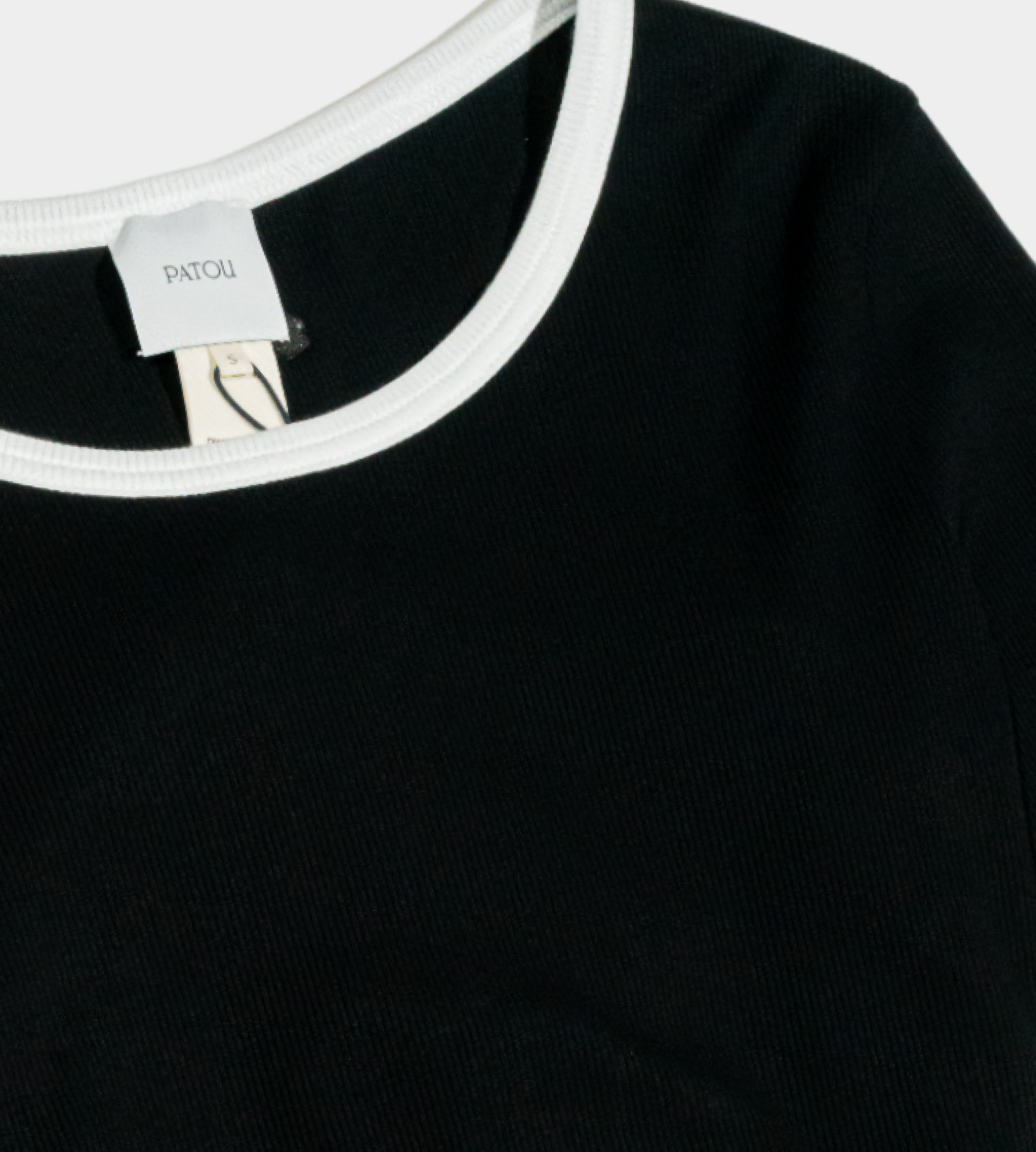 Patou - LS Link Rib T-Shirt Black