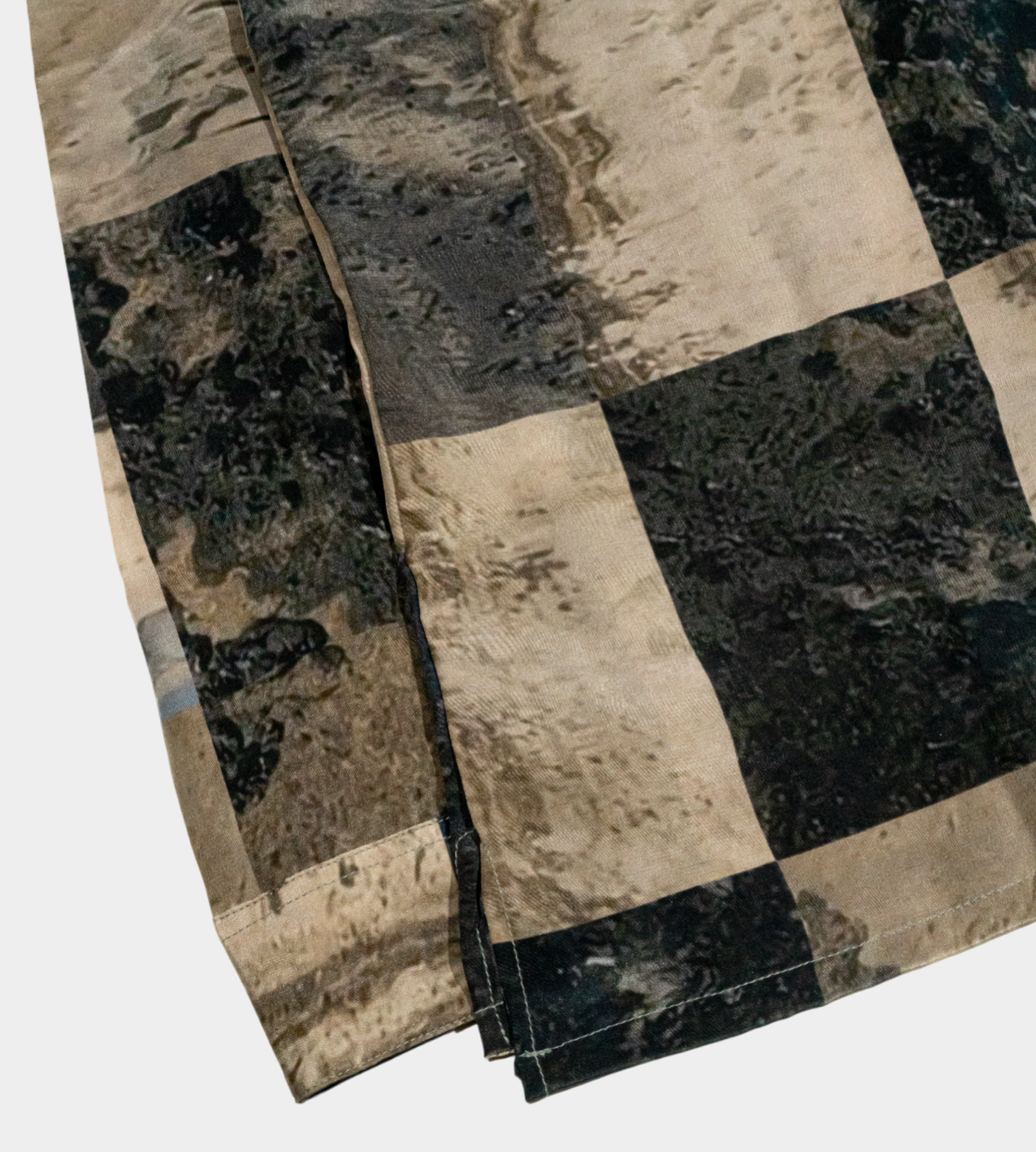 Serapis - 'Oil Sand' Long Sleeve Silk Shirt