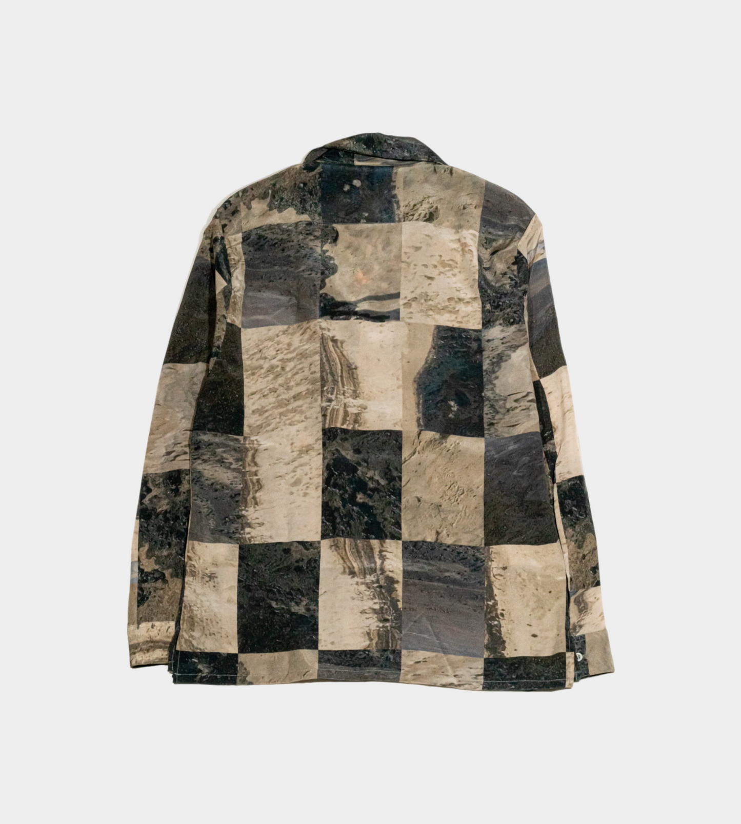 Serapis - 'Oil Sand' Long Sleeve Silk Shirt