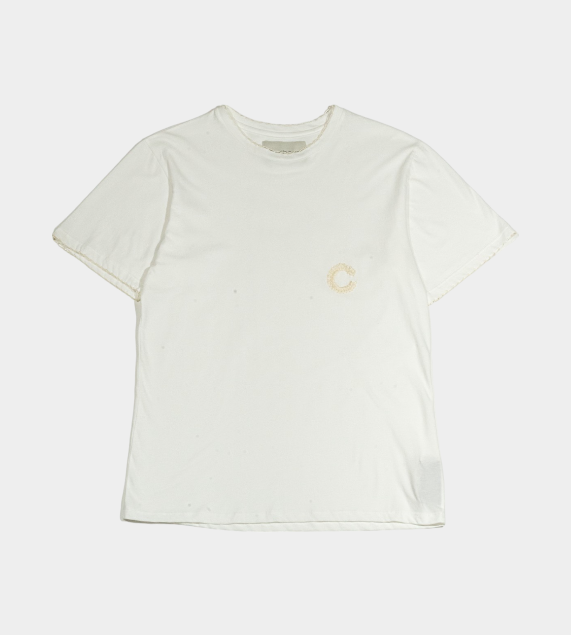 Carbone - Embroidered "C" T-Shirt Off White