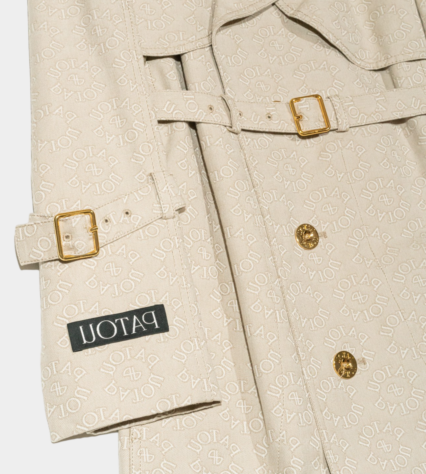 Patou -  Medallion Jacquard Trenchcoat Beige