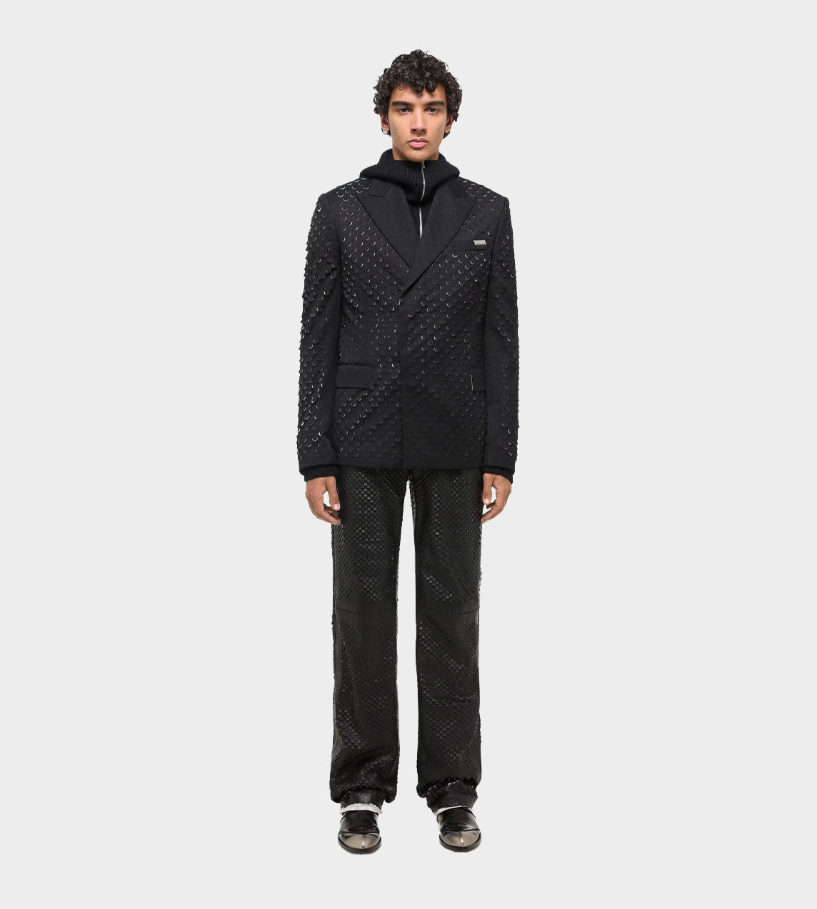 Helmut Lang - Hole-Punched Car Blazer Black