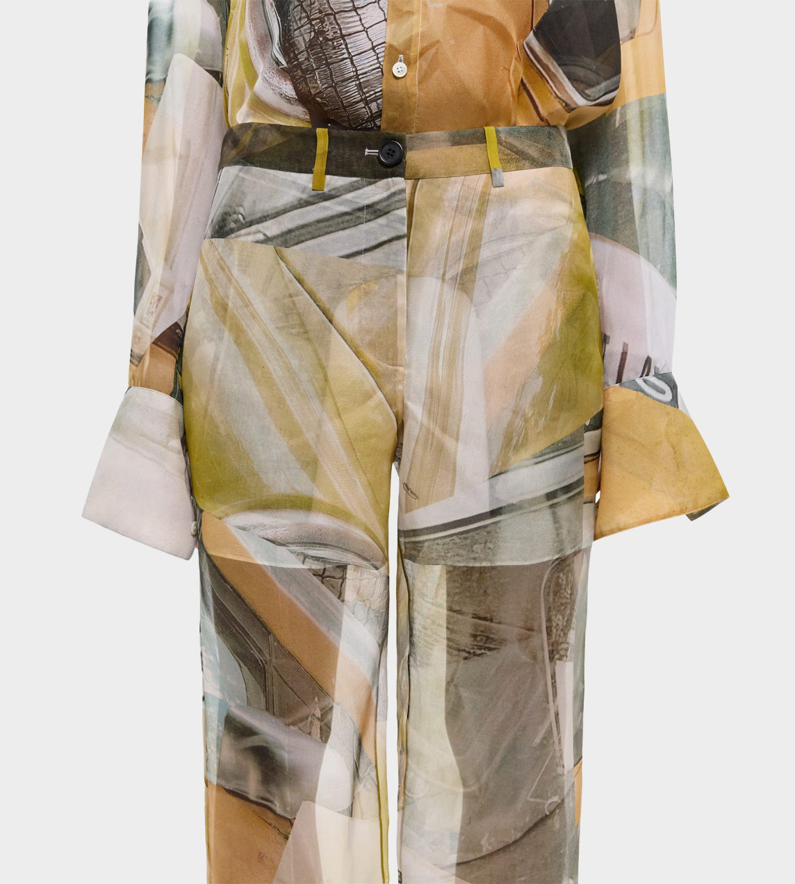 Helmut Lang - Printed Yellow Car Trousers