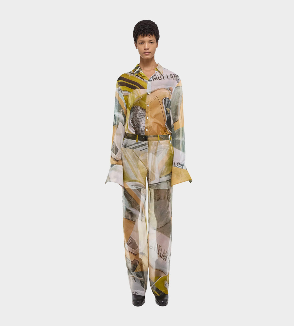 Helmut Lang - Printed Yellow Car Trousers