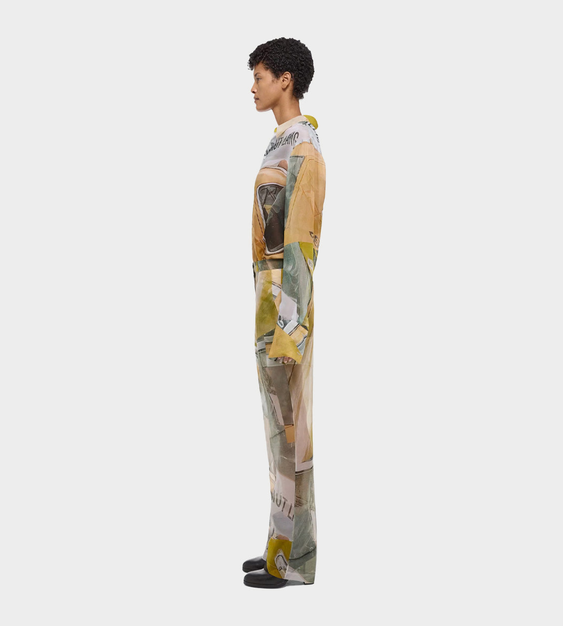 Helmut Lang - Printed Yellow Car Trousers
