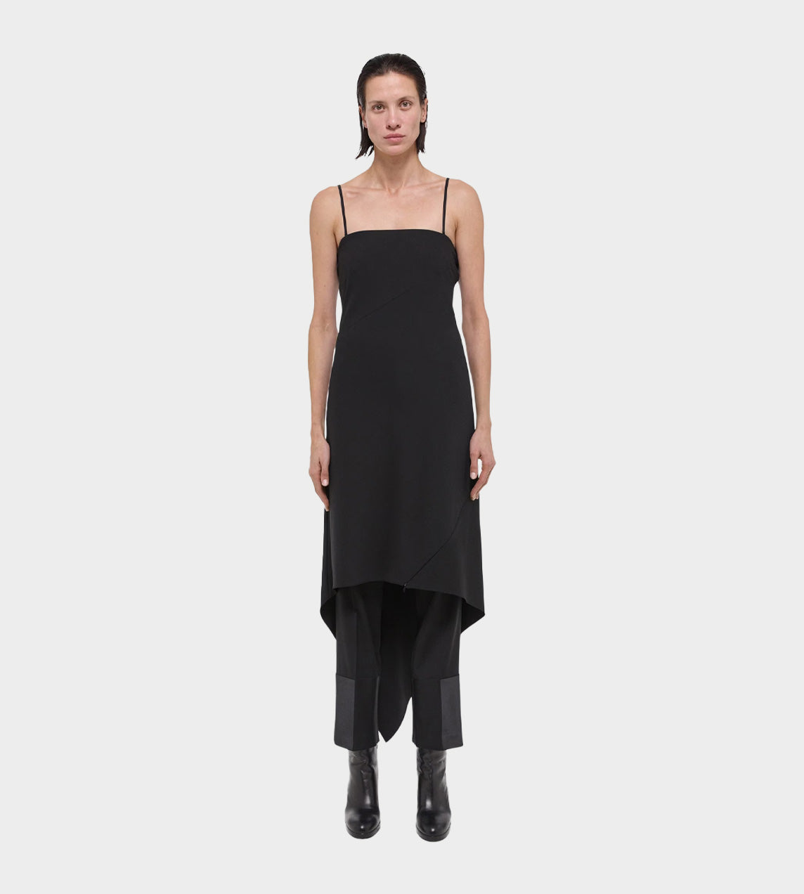 Helmut Lang - Scarf Hem Dress Black