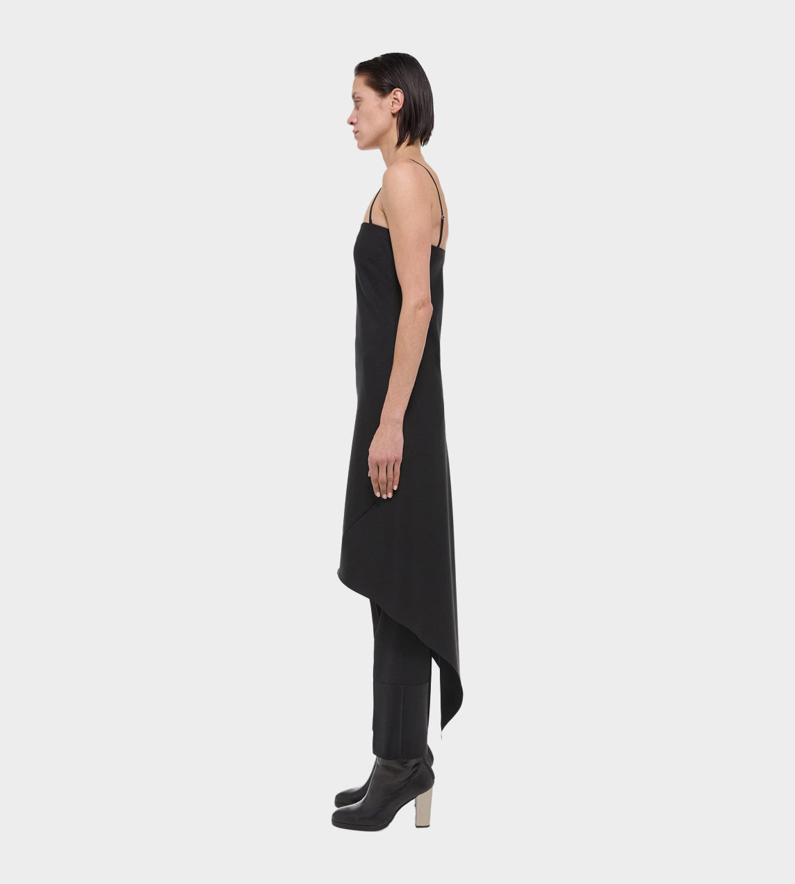 Helmut Lang - Scarf Hem Dress Black