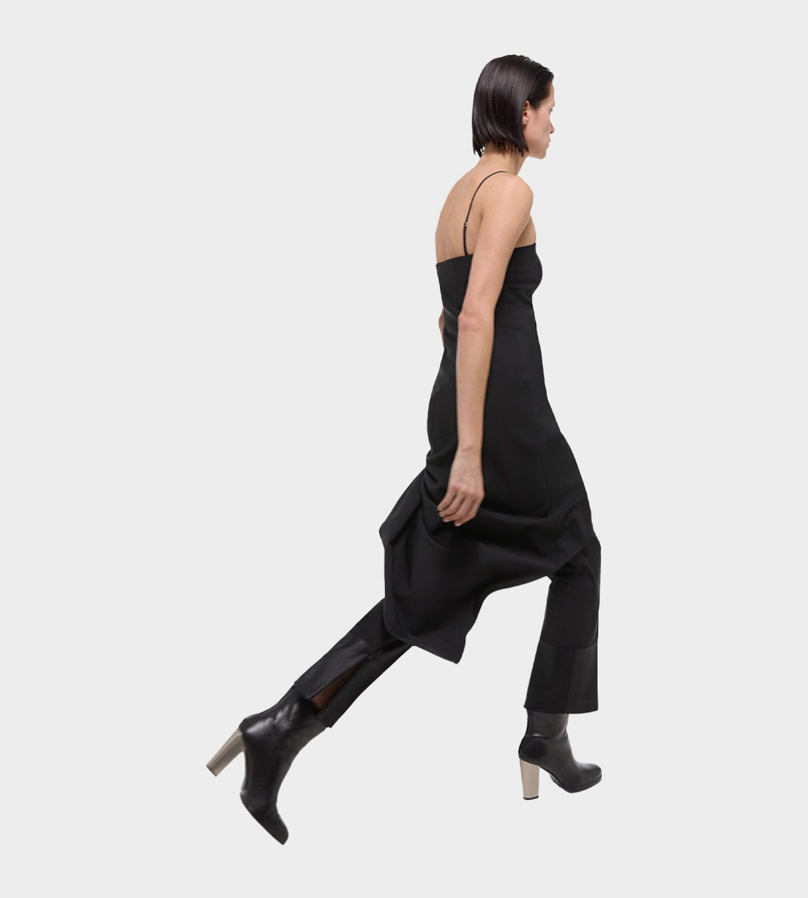 Helmut Lang - Scarf Hem Dress Black