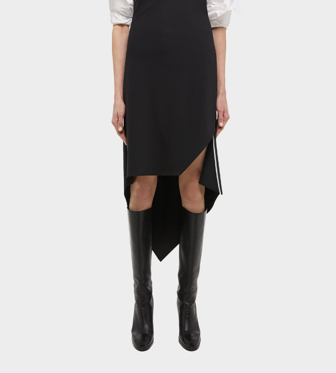 Helmut Lang - Scarf Hem Dress Black