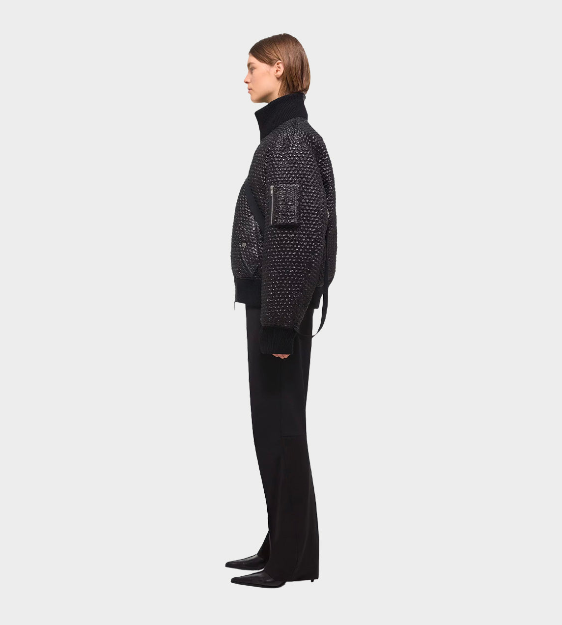 HELMUT LANG -  Bubble Wrap Bomber Blk