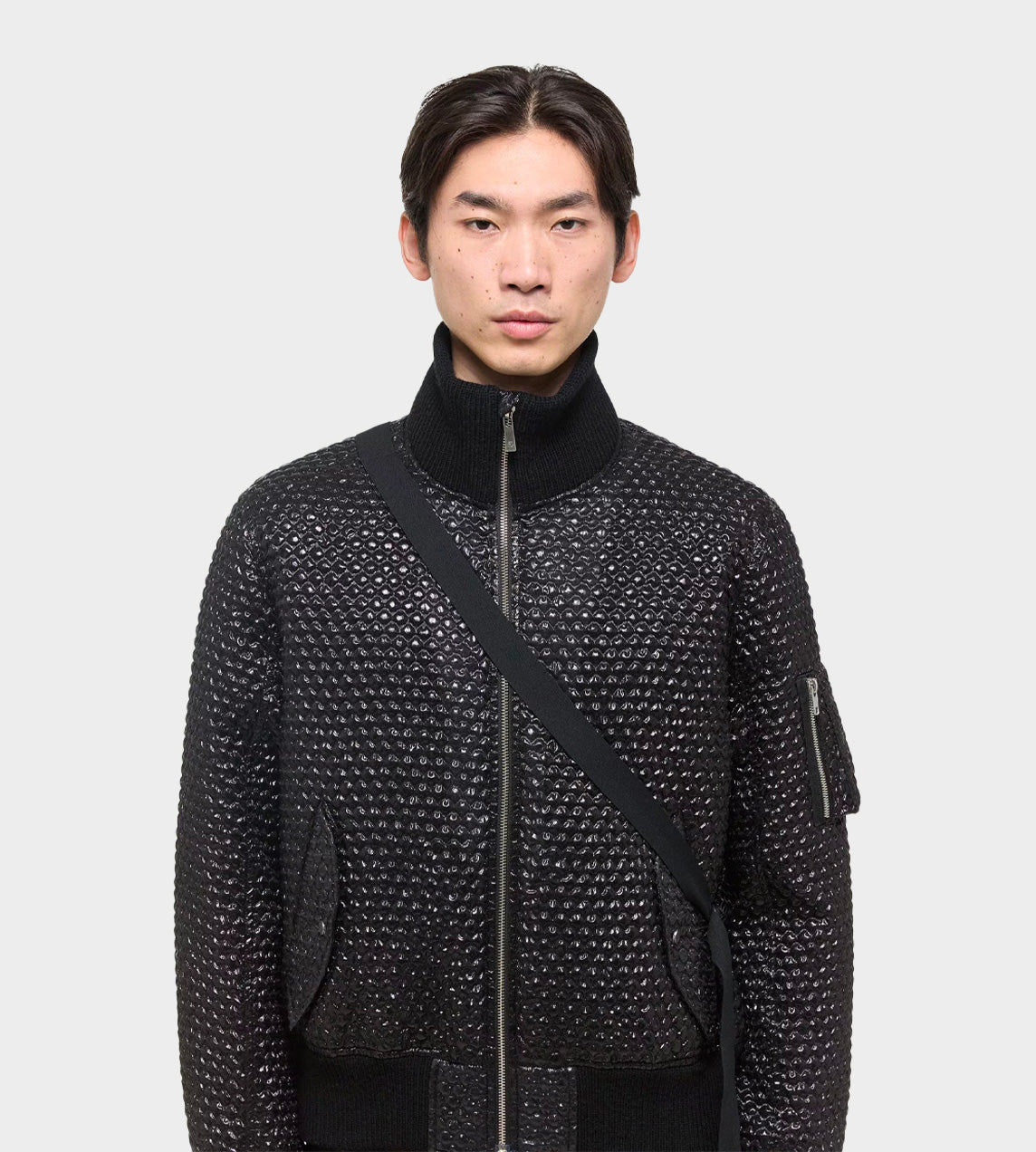 HELMUT LANG -  Bubble Wrap Bomber Blk