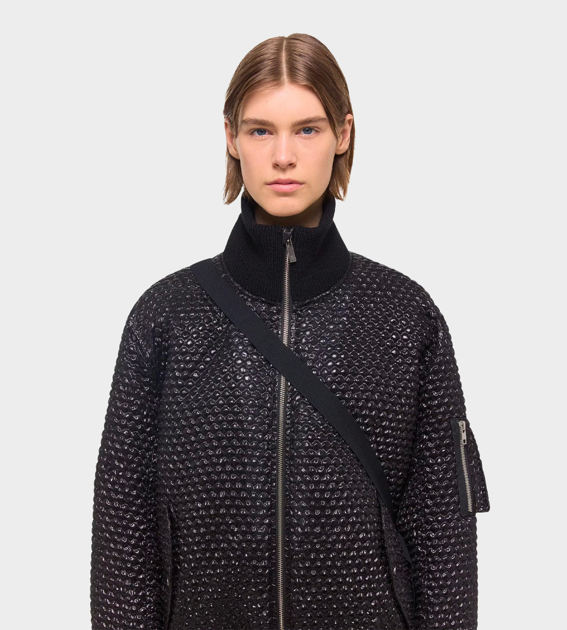 HELMUT LANG -  Bubble Wrap Bomber Blk