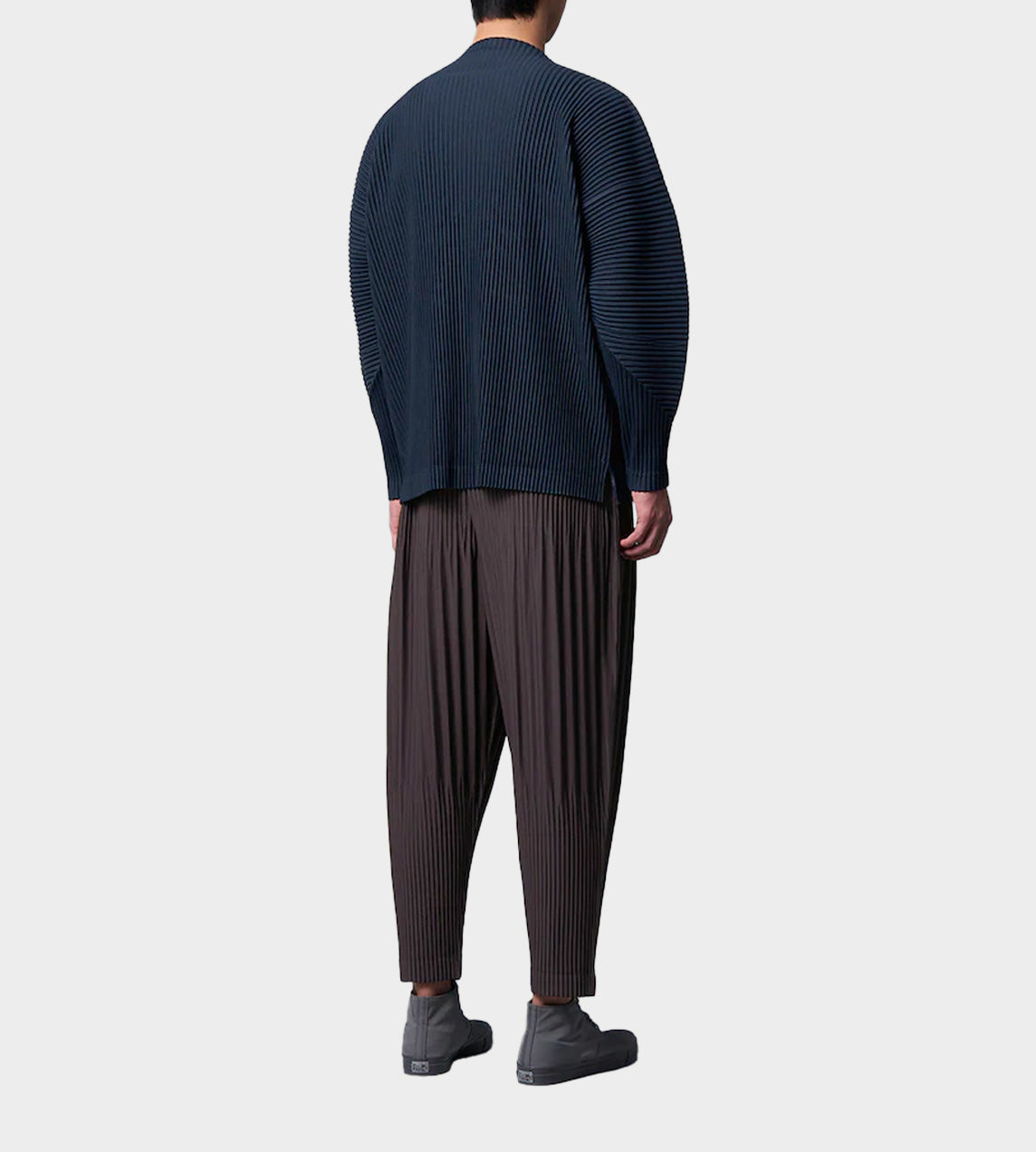 HOMME PLISSE ISSEY MIYAKE - Pleated Midnight Blue Crewneck