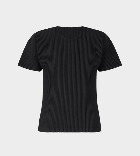 Homme Plisse Issey Miyake - Basic Pleated Short Sleeve T-shirt Black