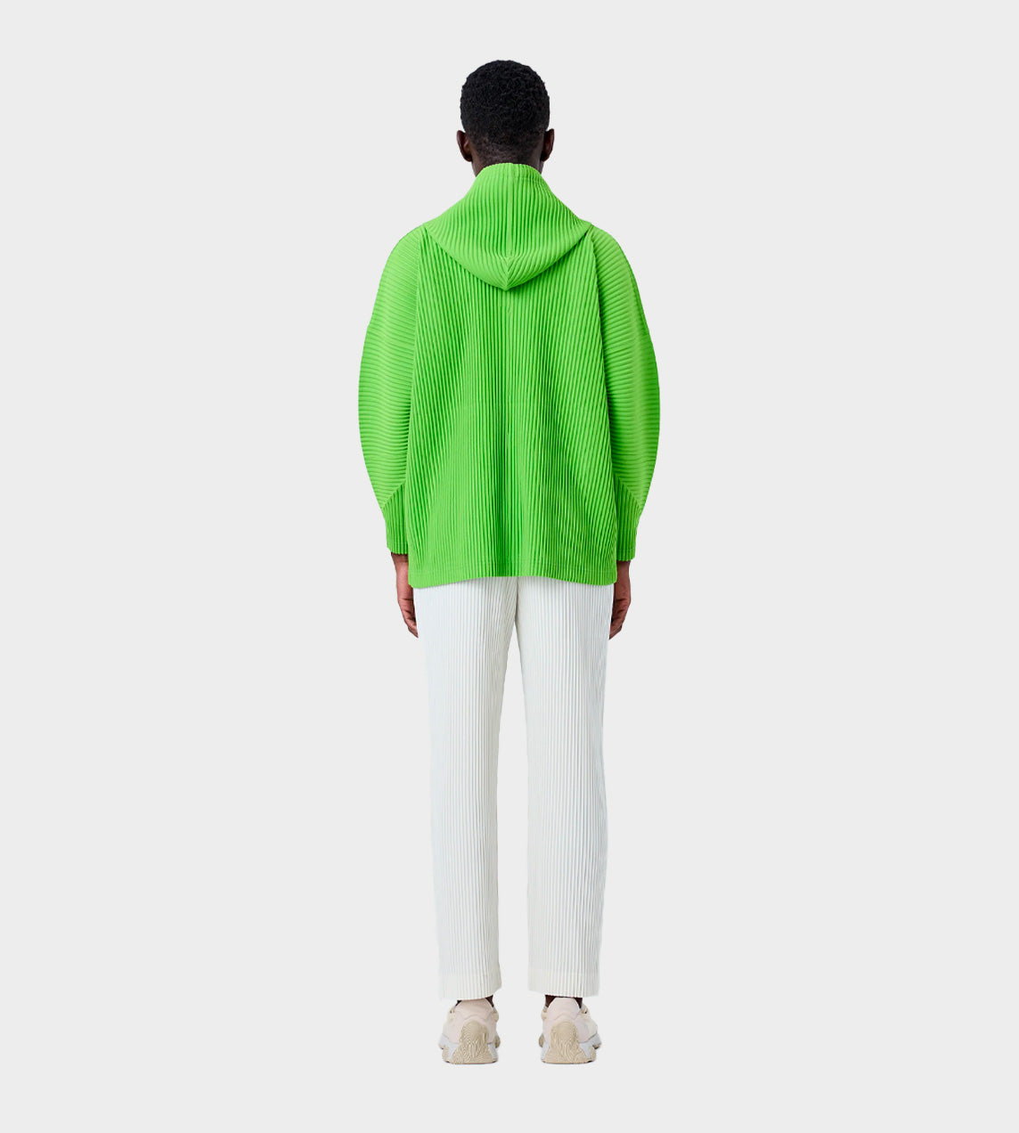 HOMME PLISSE ISSEY MIYAKE - Pleated MC Hoodie Yellow Green
