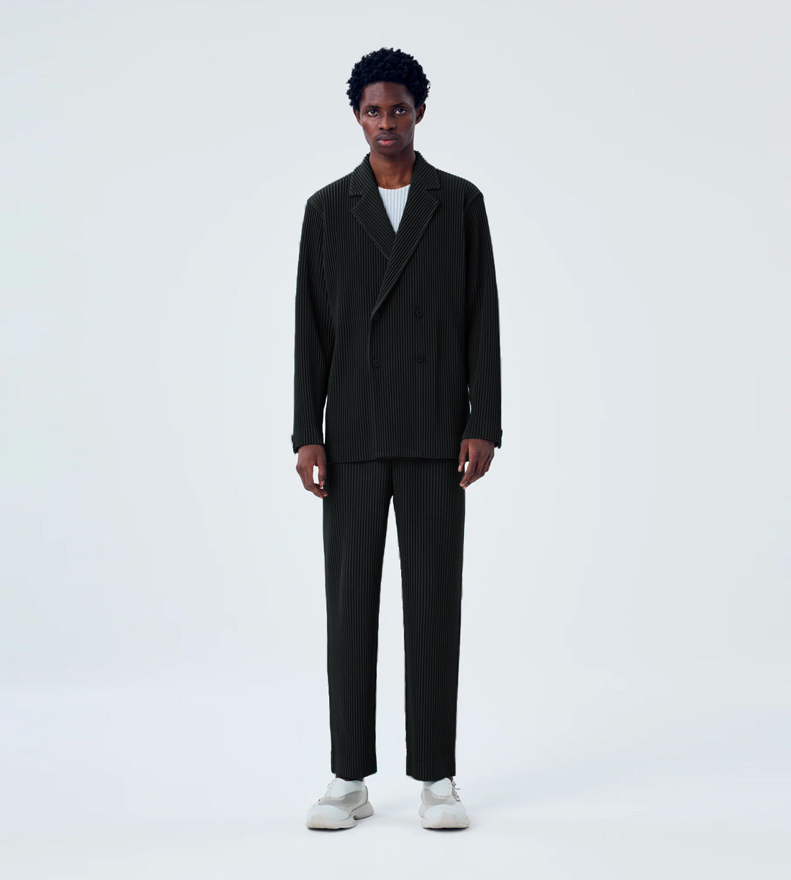 Homme Plisse Issey Miyake - Double Breasted Blazer Blk