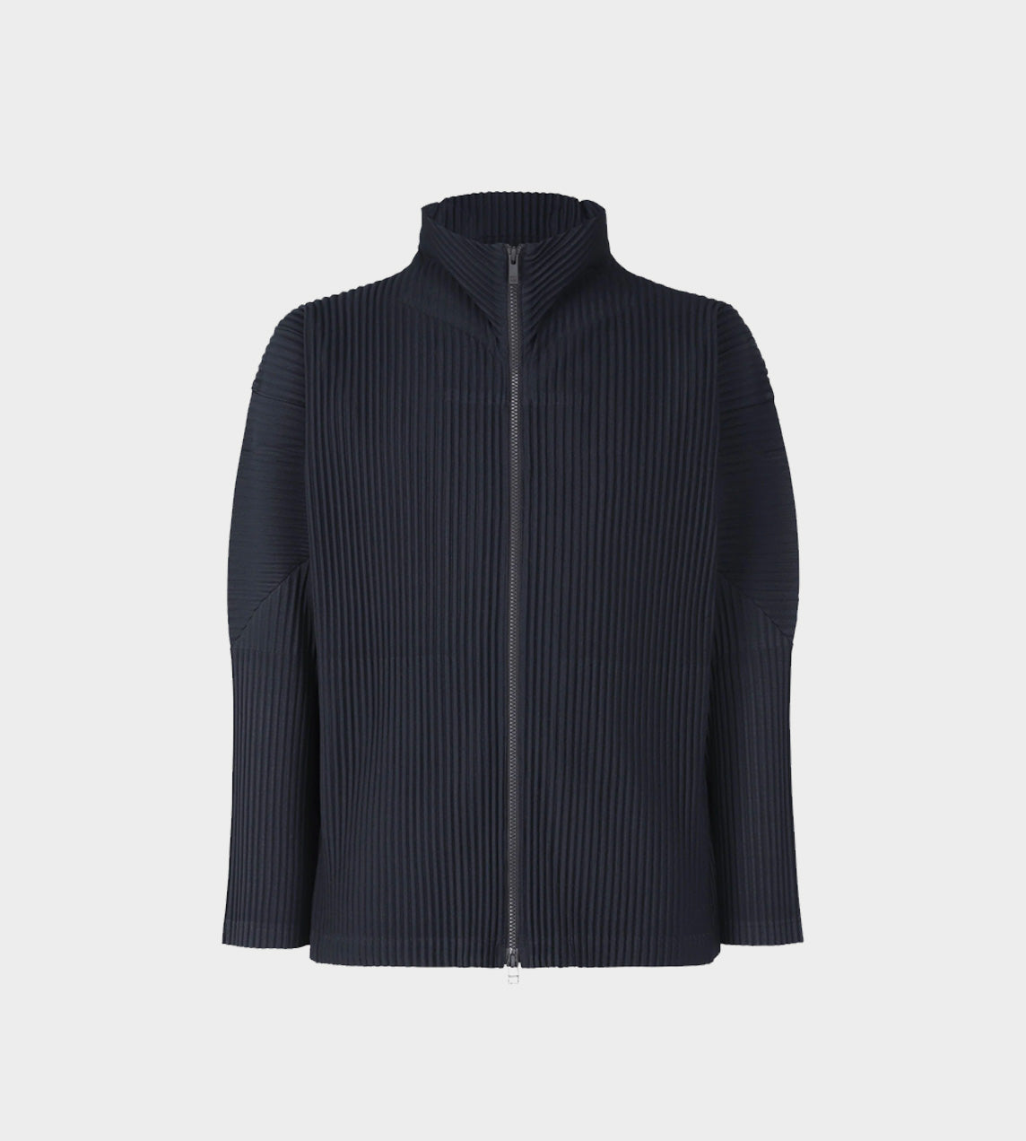 HOMME PLISSE ISSEY MIYAKE - Basic Pleated Zip-up Jacket Navy