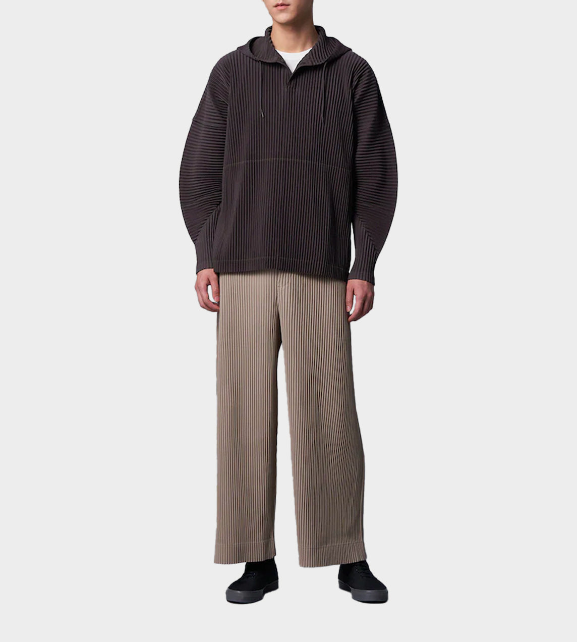 HOMME PLISSE ISSEY MIYAKE - Pleated MC Hoodie Plum Violet