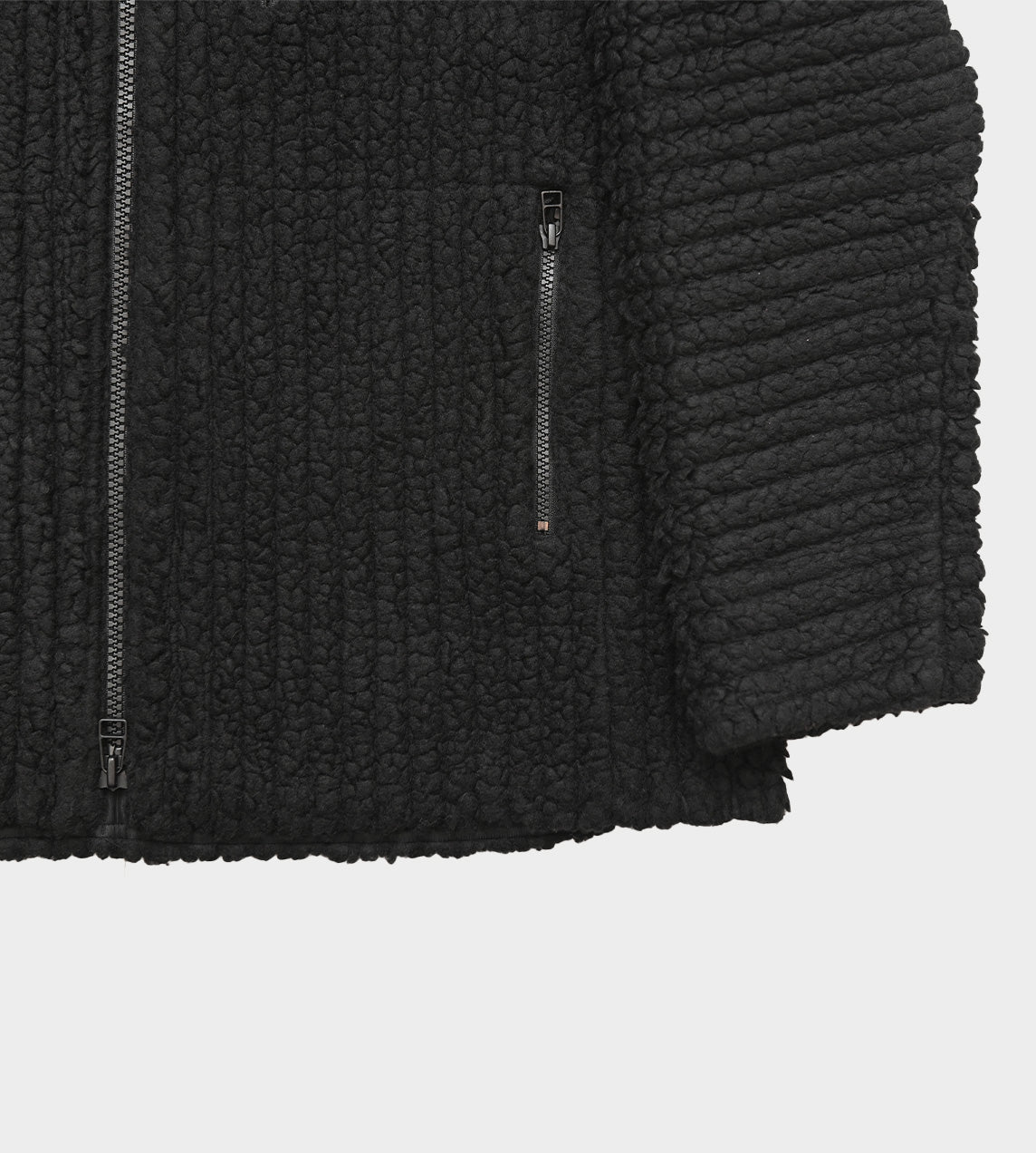 HOMME PLISSE ISSEY MIYAKE - Pleated Teddy Jacket Blk