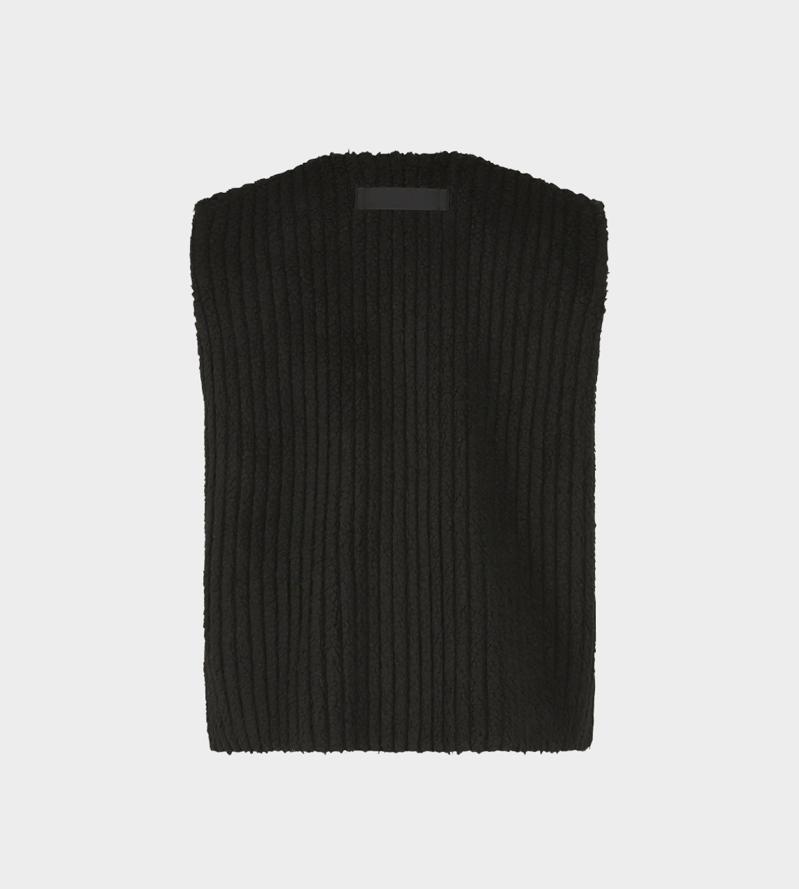 HOMME PLISSE ISSEY MIYAKE - Pleated Teddy Vest Blk