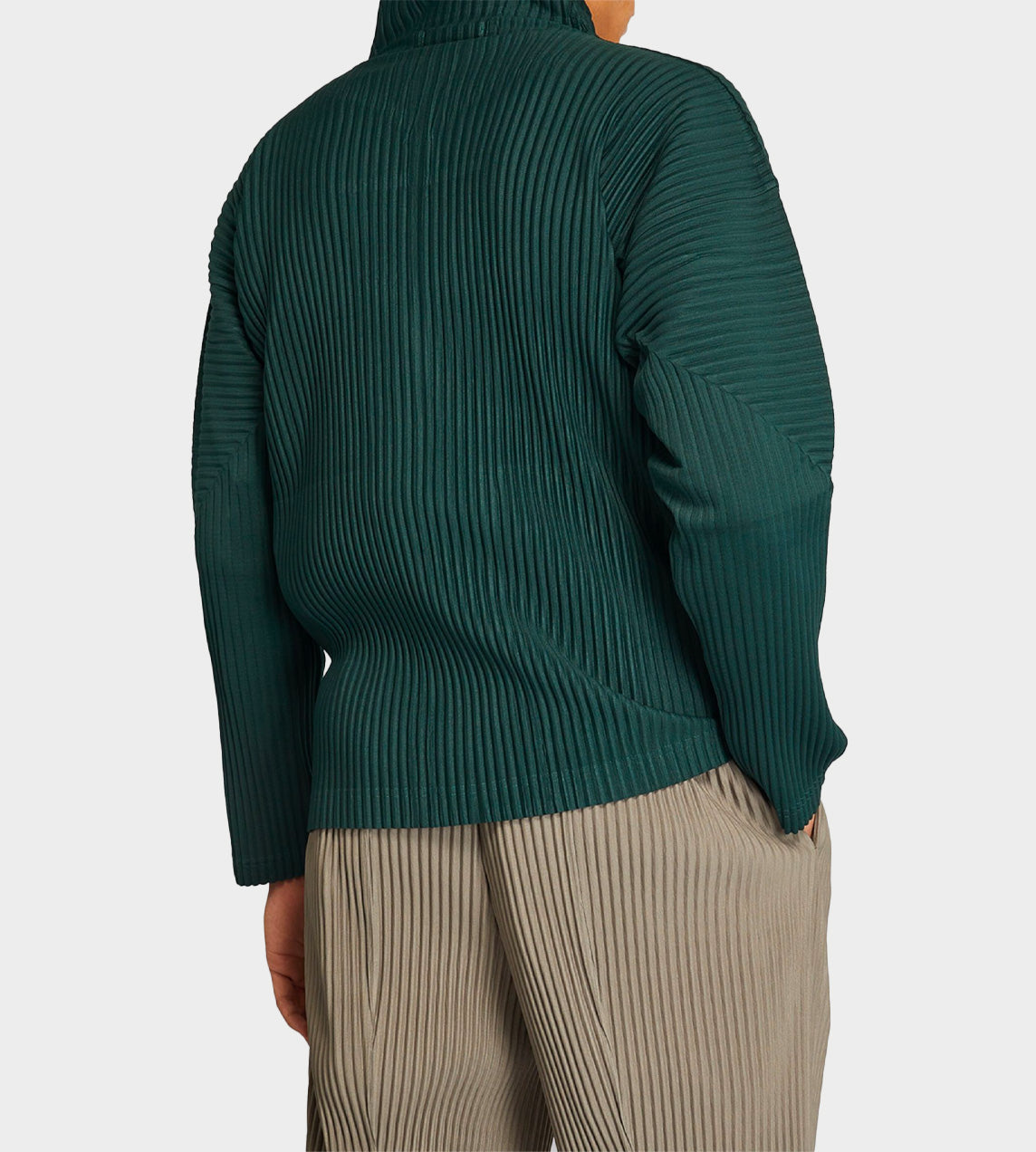 Homme Plisse Issey Miyake - Colour Pleats Zip Up Cardigan D. Green
