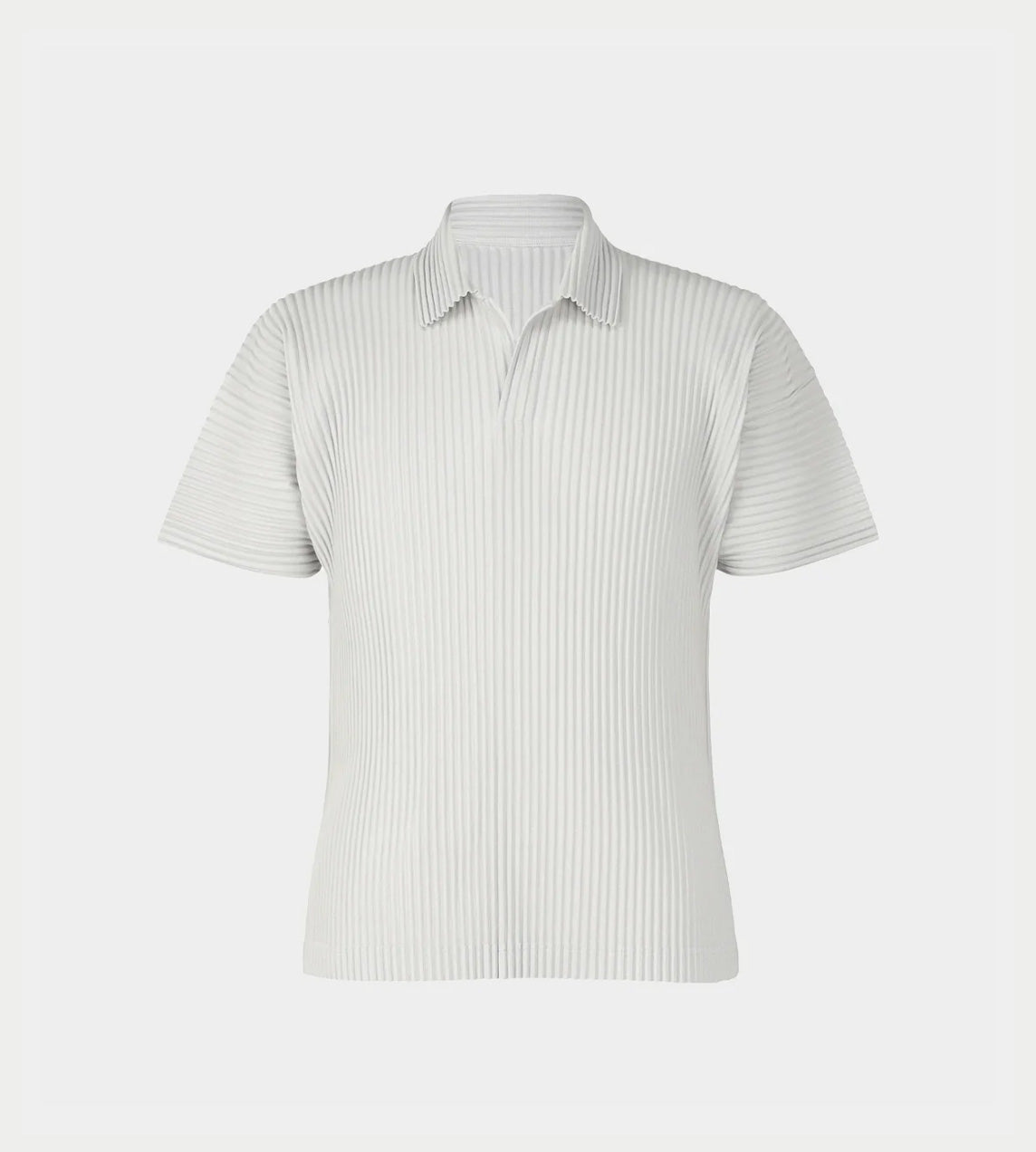 Homme Plisse Issey Miyake - Basic Pleated Polo Shirt Grey