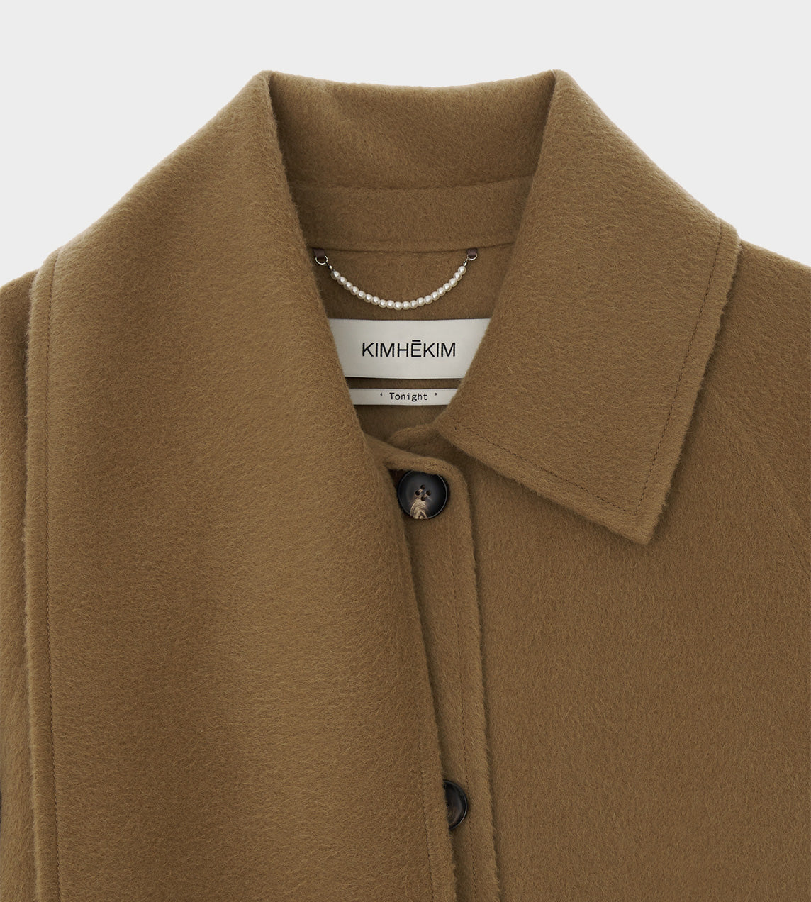 KIMHEKIM - Alpaca Fringe Scarf Long Coat