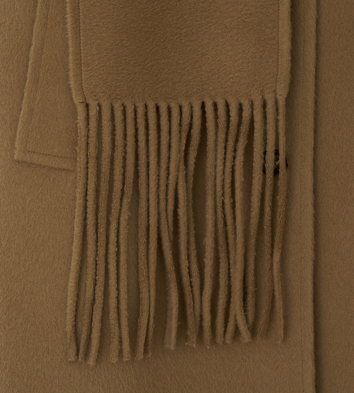 KIMHEKIM - Alpaca Fringe Scarf Long Coat