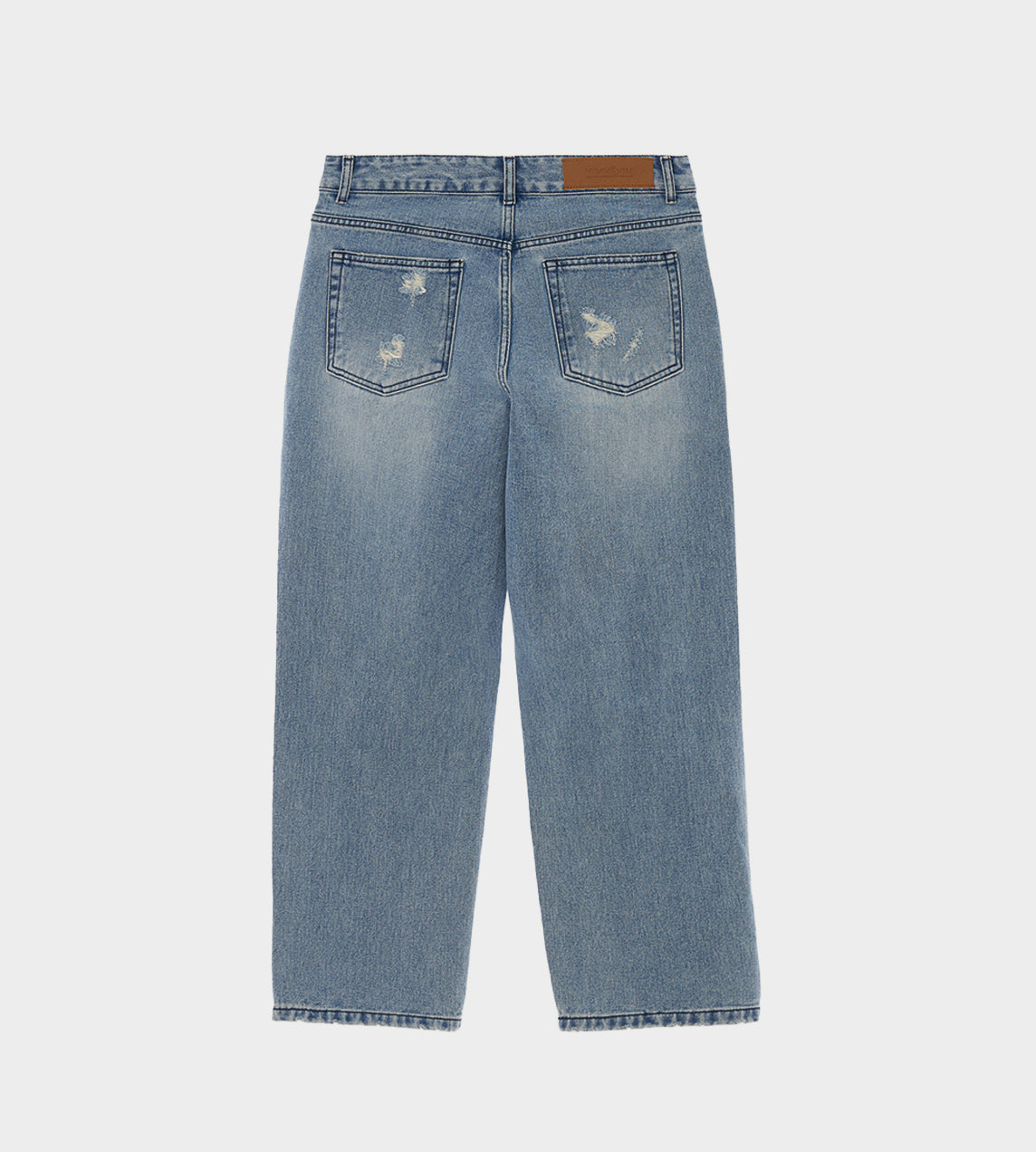 KIMHEKIM - Chain Embellishment Destroyed Jeans