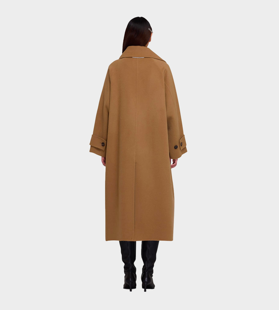 Alpaca Fringe Scarf Long Coat