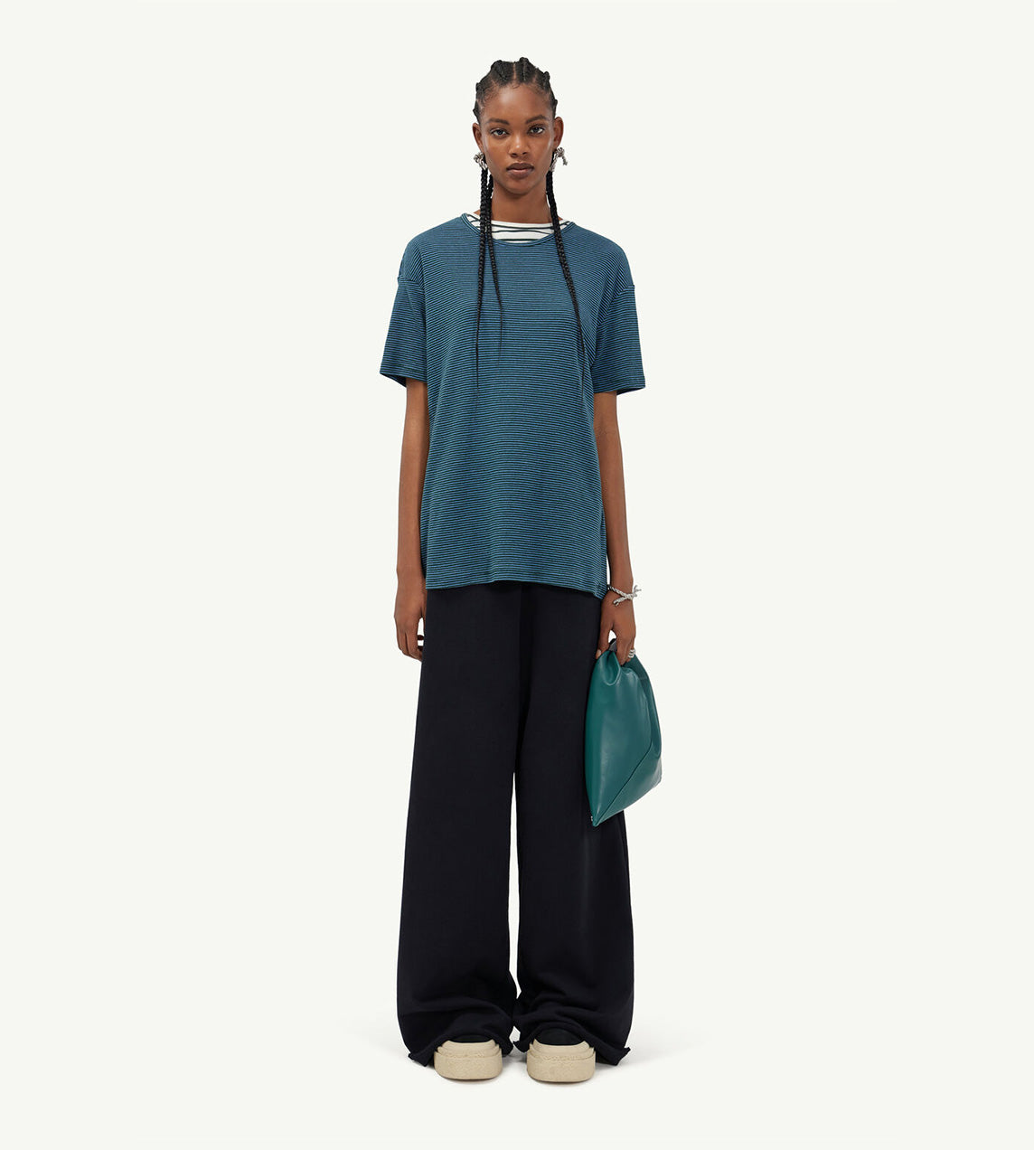 MM6 MAISON MARGIELA - Double Wrap Striped T-Shirt