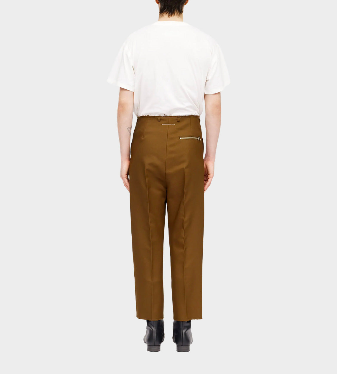 MM6 Maison Margiela - Zip Detail Trousers Brown