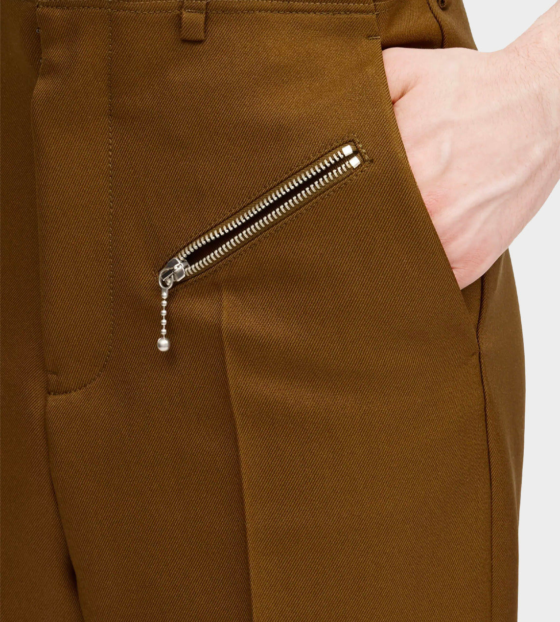 MM6 Maison Margiela - Zip Detail Trousers Brown