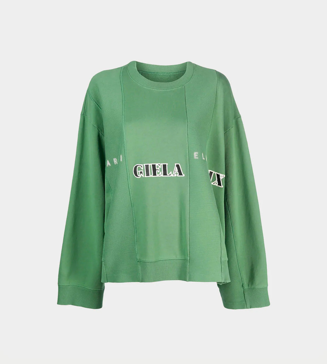 MM6 Maison Margiela - Panelled Crewneck Sweatshirt Clover