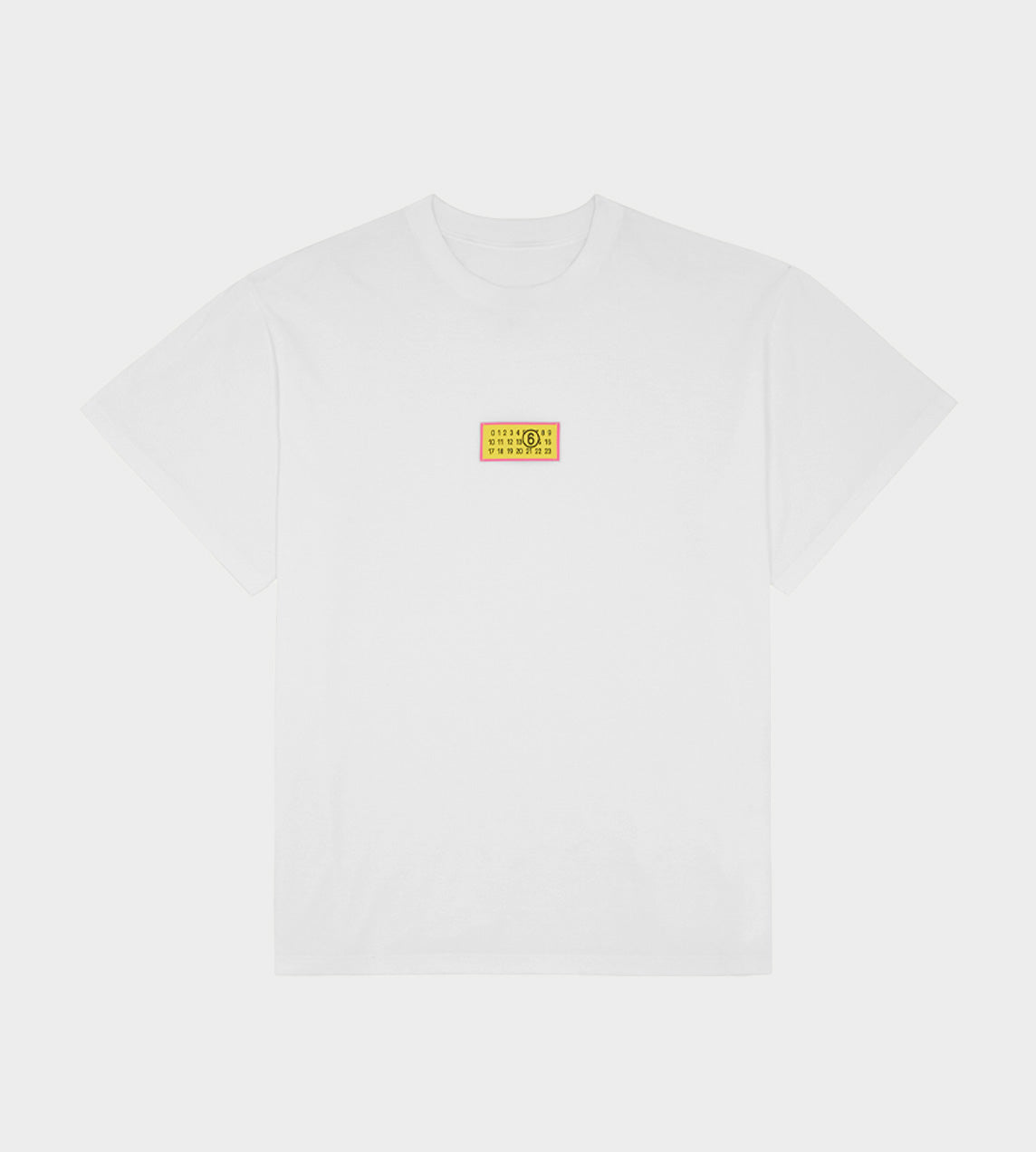 MM6 Maison Margiela - Small Yellow Logo Tee White