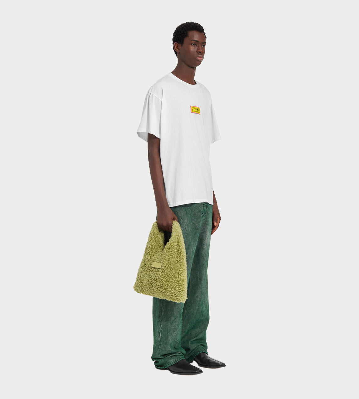 MM6 Maison Margiela - Small Yellow Logo Tee White
