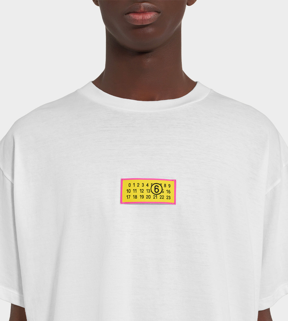 MM6 Maison Margiela - Small Yellow Logo Tee White