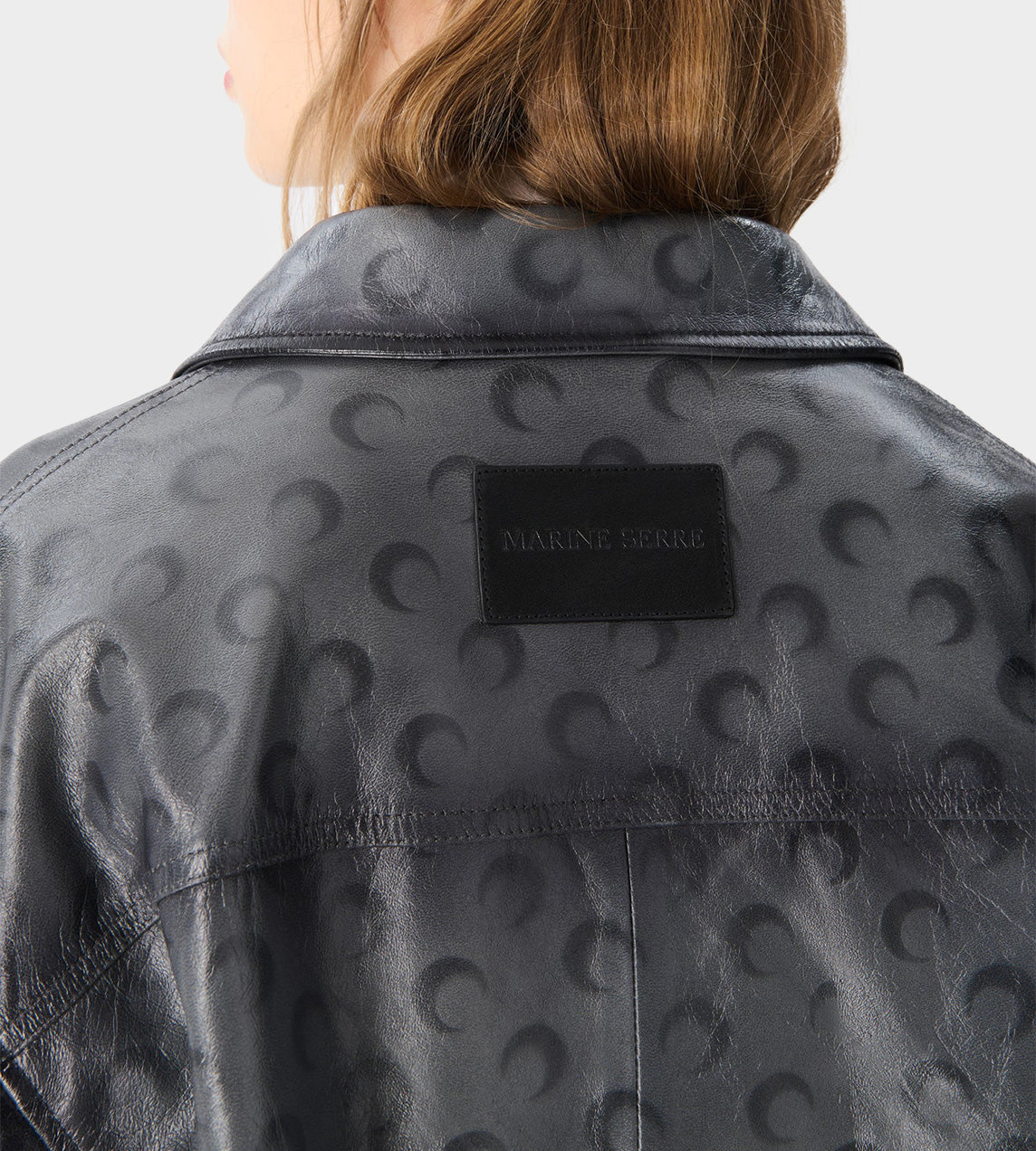 Marine Serre - Moon Airbrushed Leather Overshirt