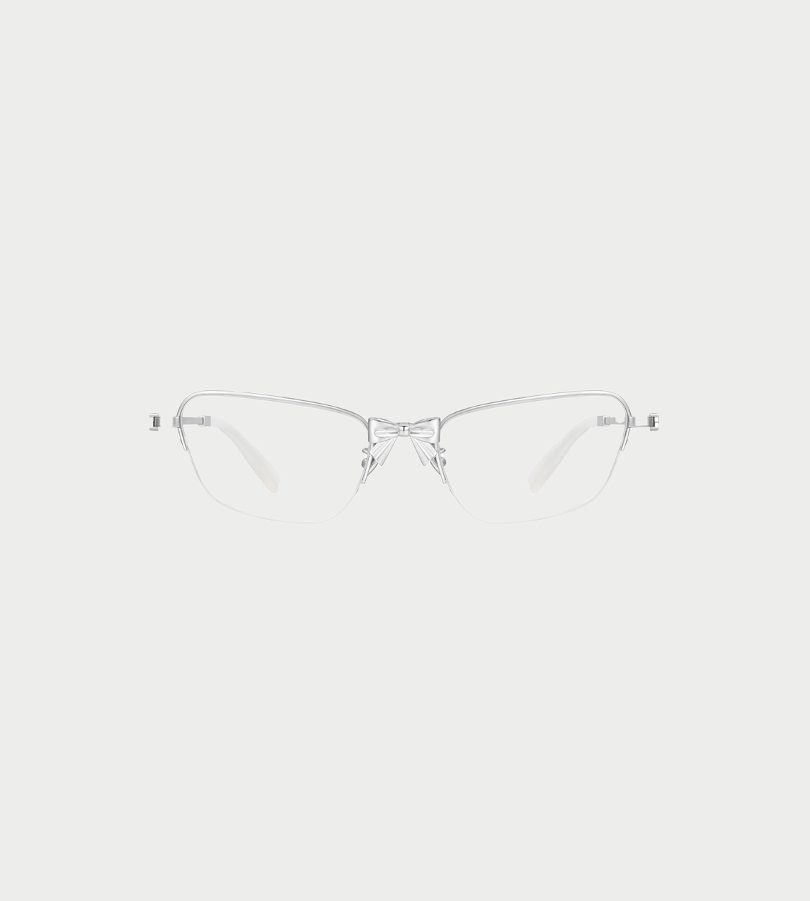 Metal Bowknot Glasses Silver